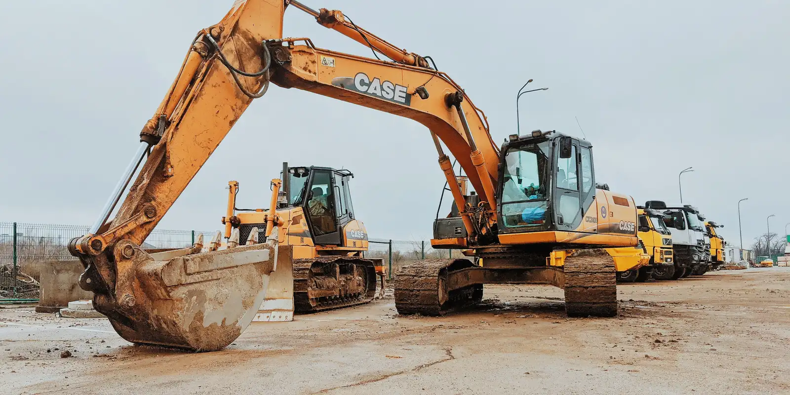 Excavation fleet equipment lineup in Oklahoma City
