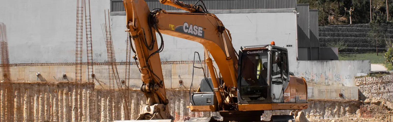 Excavator on a job site in Oklahoma City